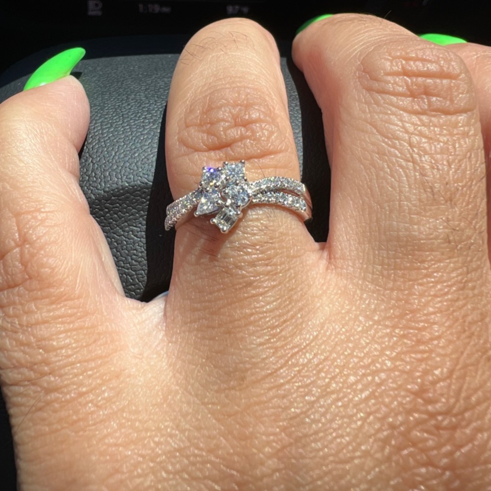 1/2 CT 14K White Gold Diamond Engagement Ring